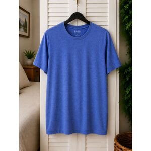 ALGO Flex Tee Dark Blue Short Sleeve Crew Neck T-Shirt Men's Large NWT